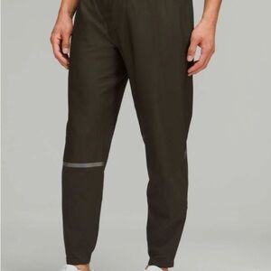 Lululemon Gray Tapered Joggers with Reflective Stripe